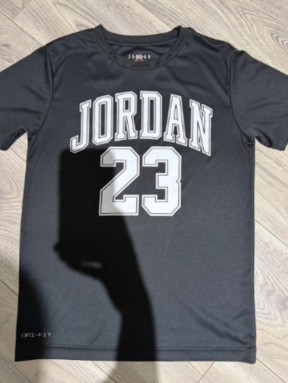 Jordan Black Short-Sleeve Tee with White 'JORDAN 23' Graphic